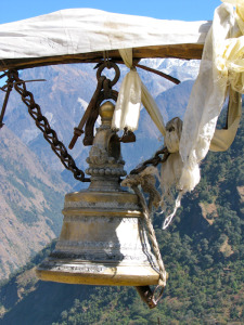 bell at gompa in nepal